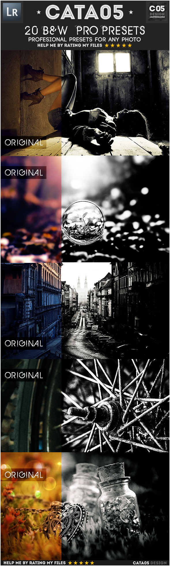 20 B&W Pro Presets - Black and white Lightroom Presets