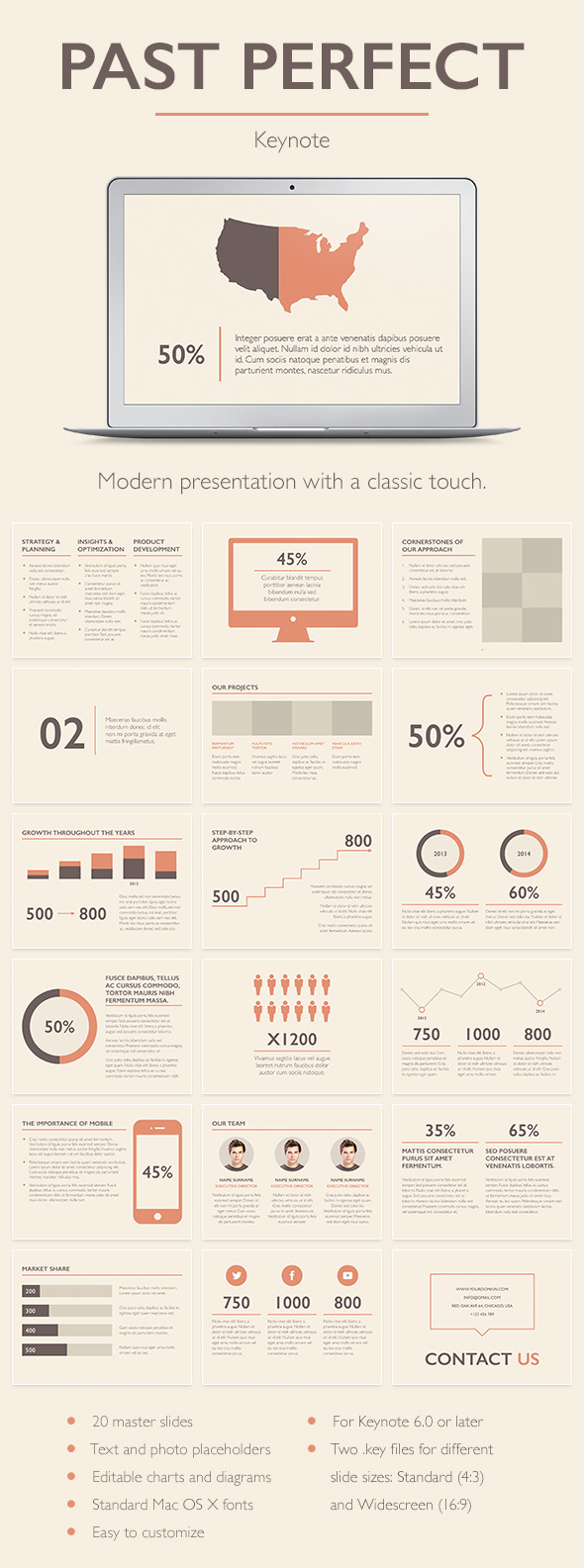 Past Perfect Keynote Template - Keynote Templates Presentation Templates