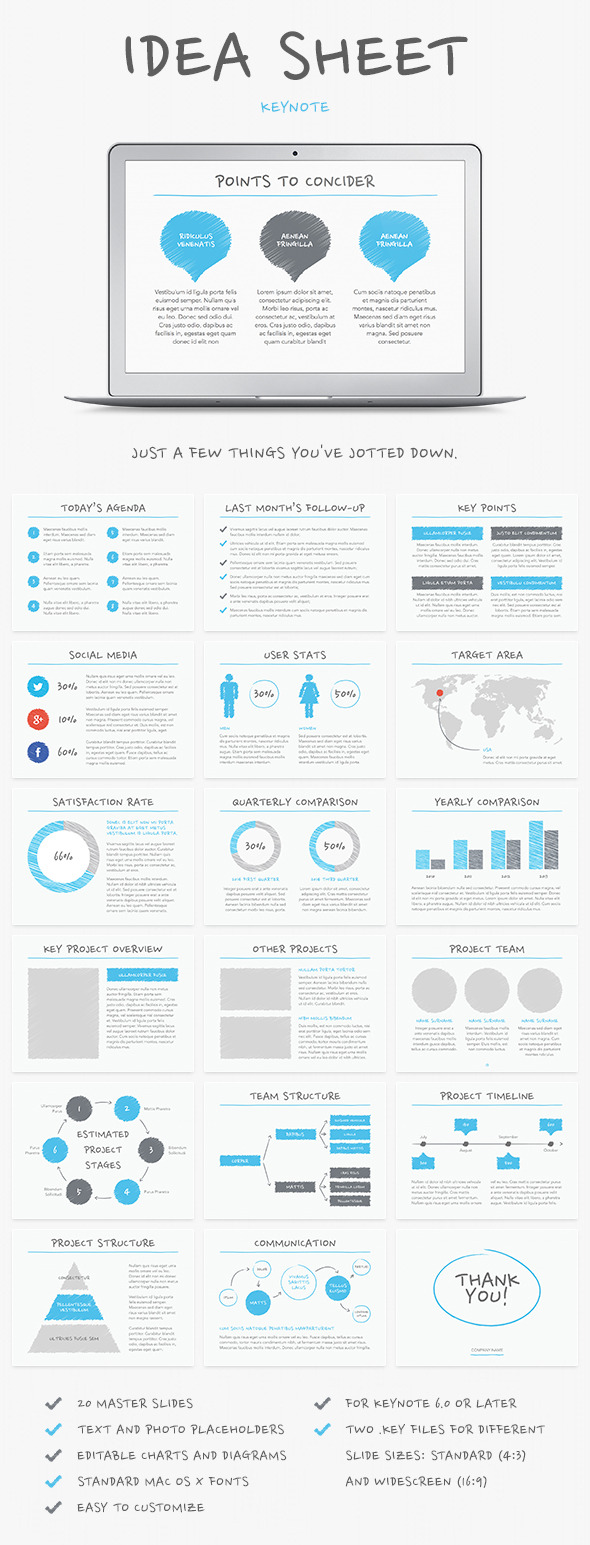 Idea Sheet Keynote Template - Keynote Templates Presentation Templates
