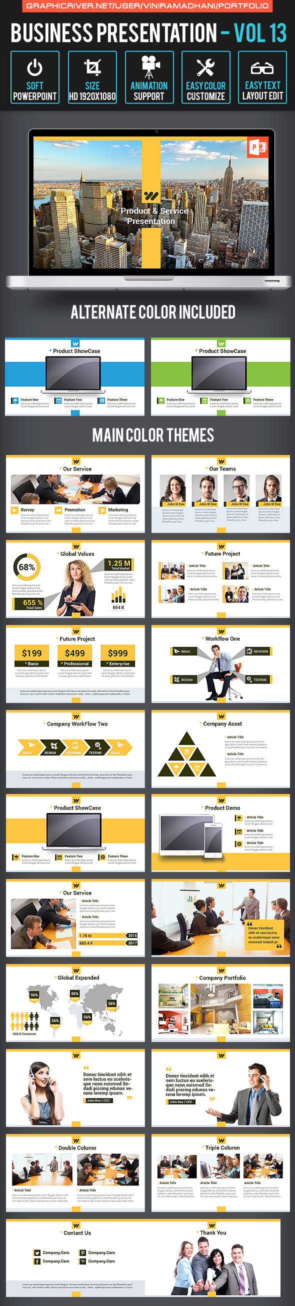 Business Presentation Volume 13 - Business PowerPoint Templates