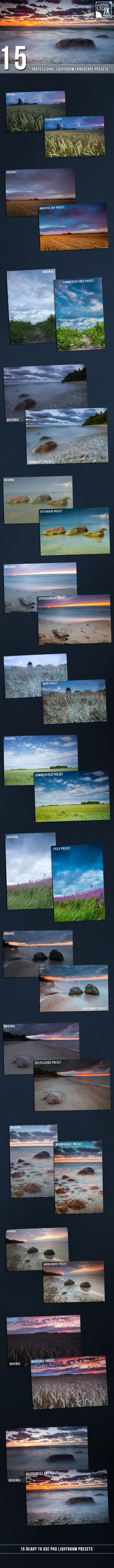 15 PRO Landscape and Nature Lightroom presets - Landscape Lightroom Presets
