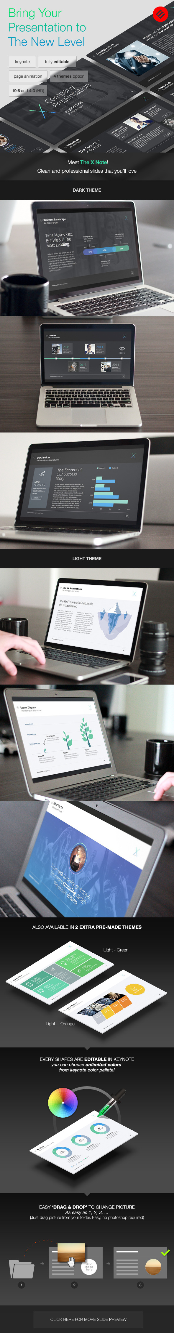 The X-note Keynote Template - Keynote Templates Presentation Templates