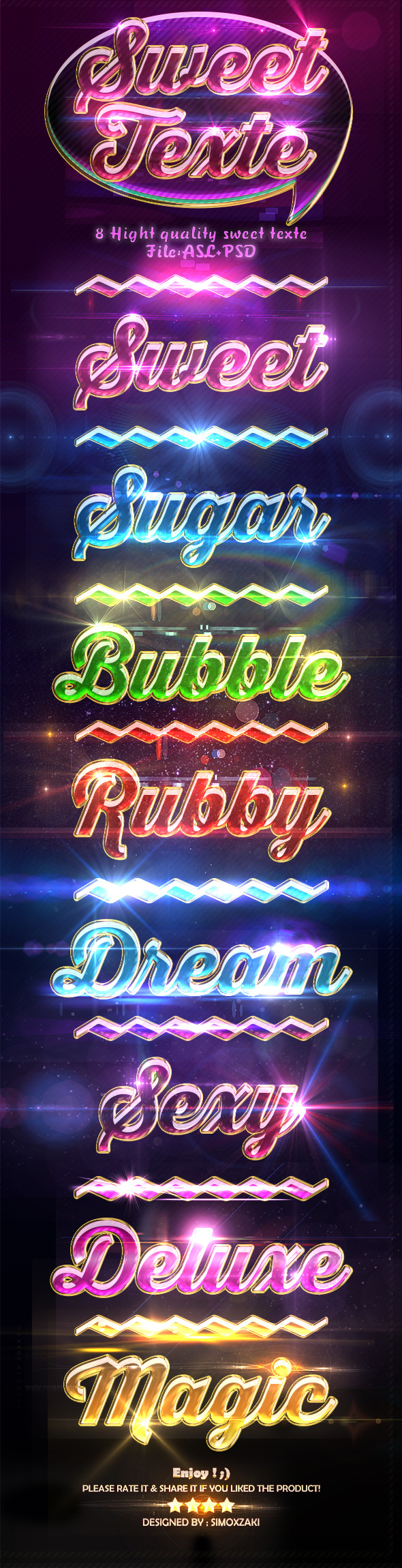 Sweet Texte Layer Styles - Styles Photoshop