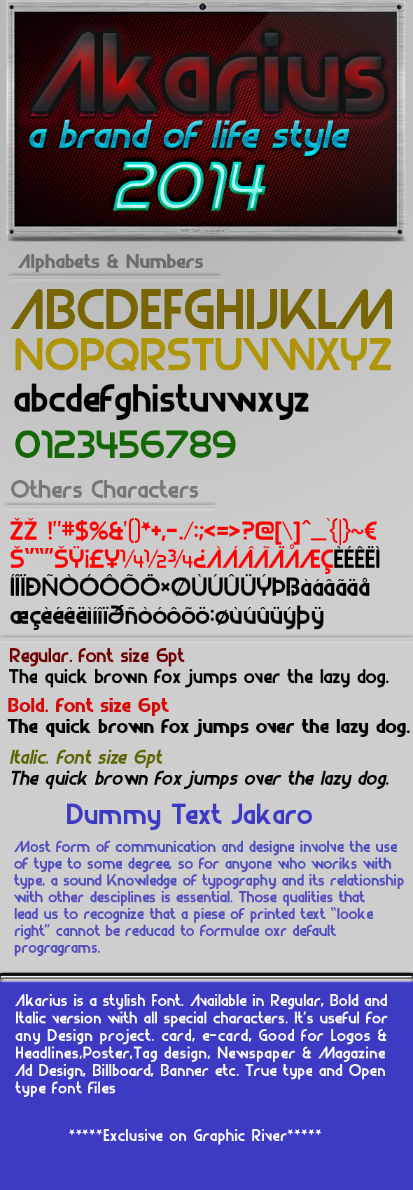 Akarius Font - Sans-Serif Fonts