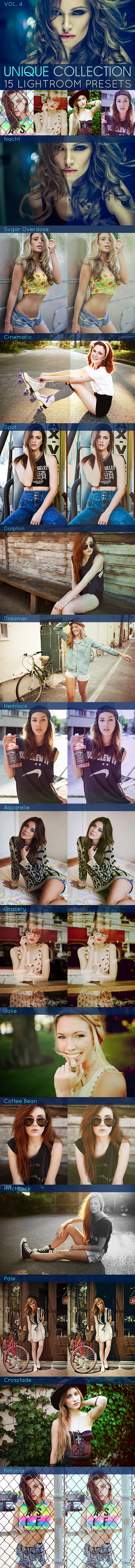 15 Unique Lightroom Presets Vol.4 - Portrait Lightroom Presets