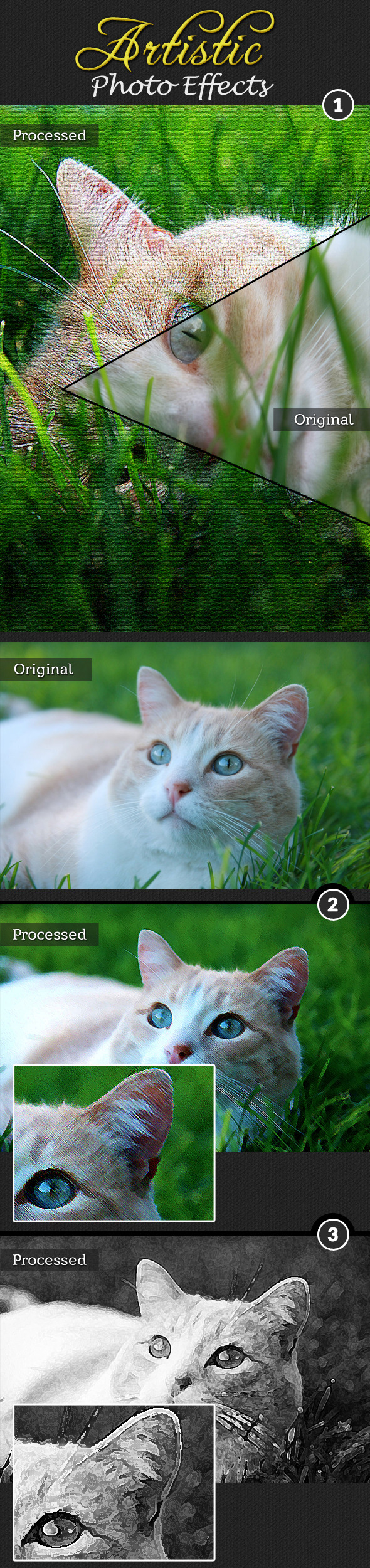 Artistic Photo Effect Actions Pack - Photo Effects Actions