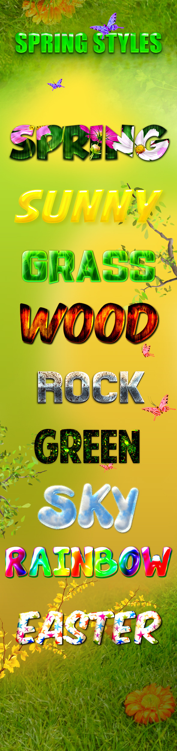 Spring Styles 2 - Text Effects Styles