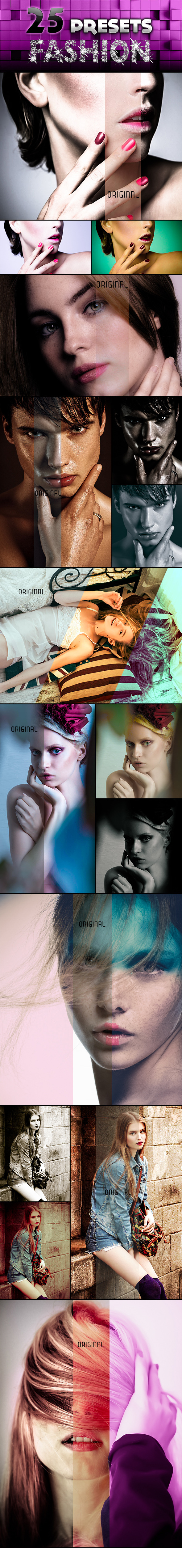25 Fashion Presets - Portrait Lightroom Presets