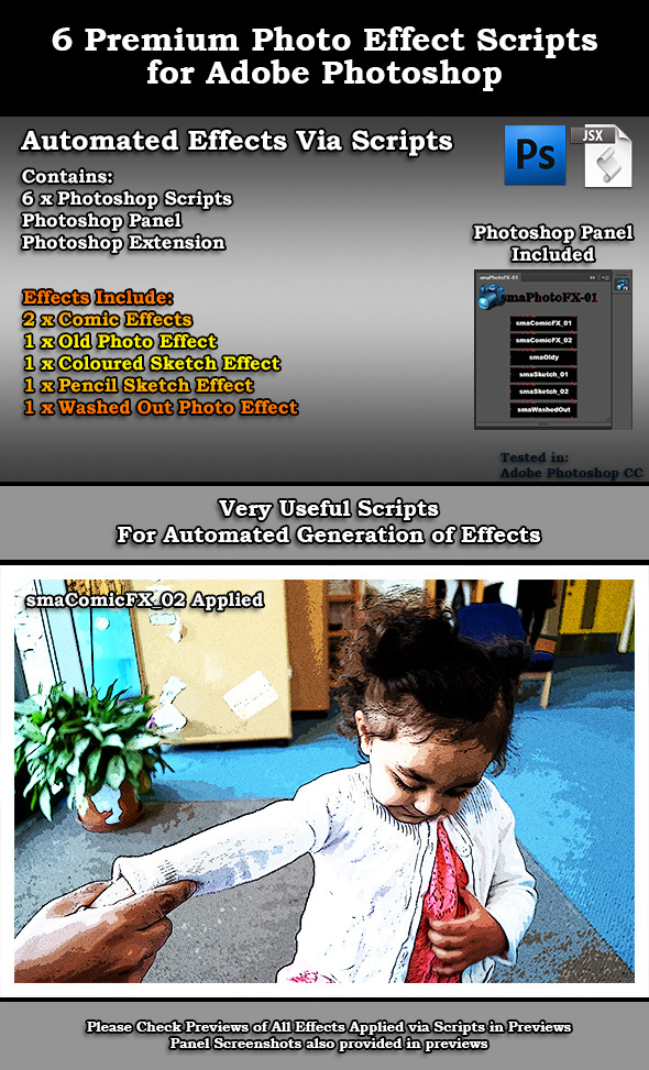 6 Premium Adobe Photoshop Photo Effect Scripts - Photoshop Add-ons