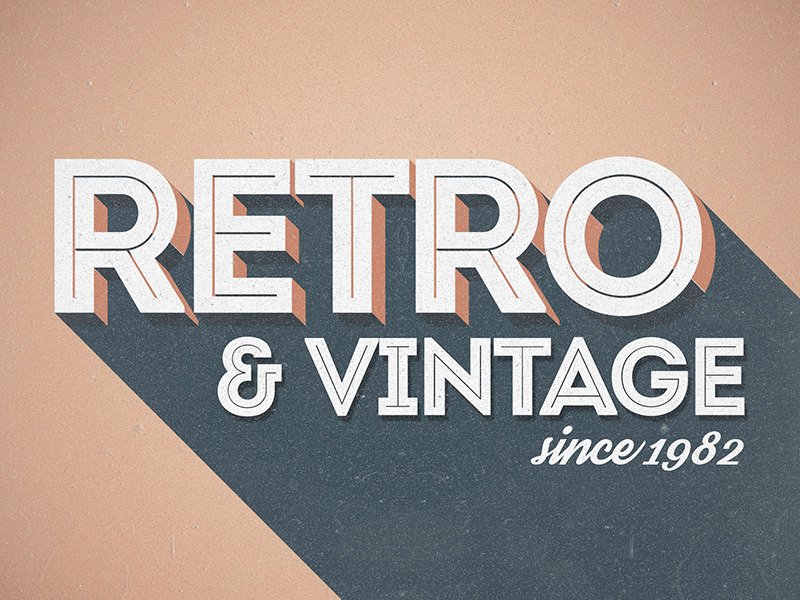 12 Various 3D Retro & Vintage Text Effects for Photoshop, Add-ons ...