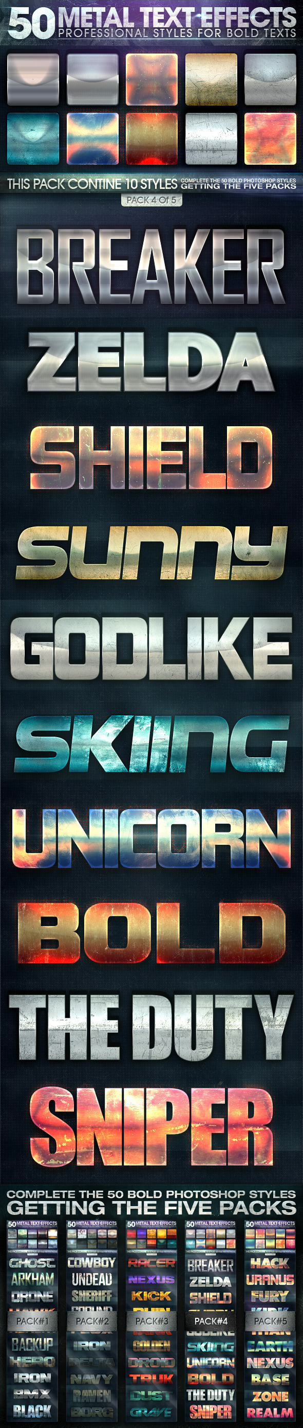 50 Metal Text Effects 4 of 5 - Text Effects Styles