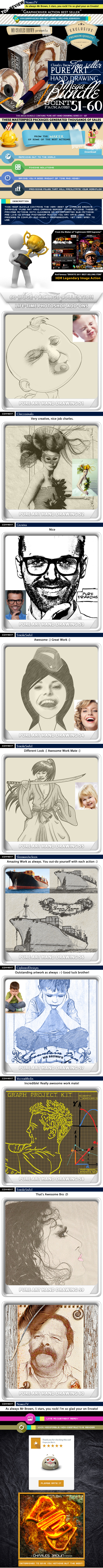 All Charles Brown's Pure Art Hand Drawing Bundle 6 - Photo Effects Actions