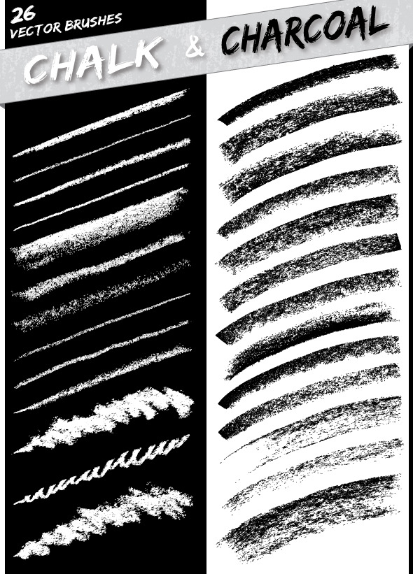 Chalk and Charcoal Brushes by JRChild GraphicRiver