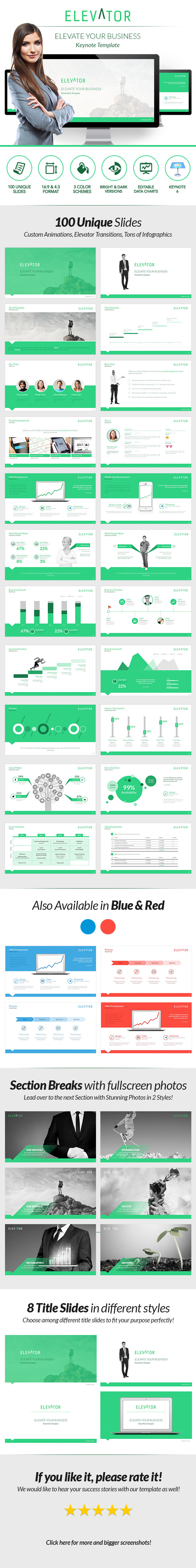 Elevator Keynote - Elevate Your Business - Keynote Templates Presentation Templates