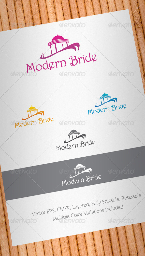 Modern Bride Logo Template - Buildings Logo Templates