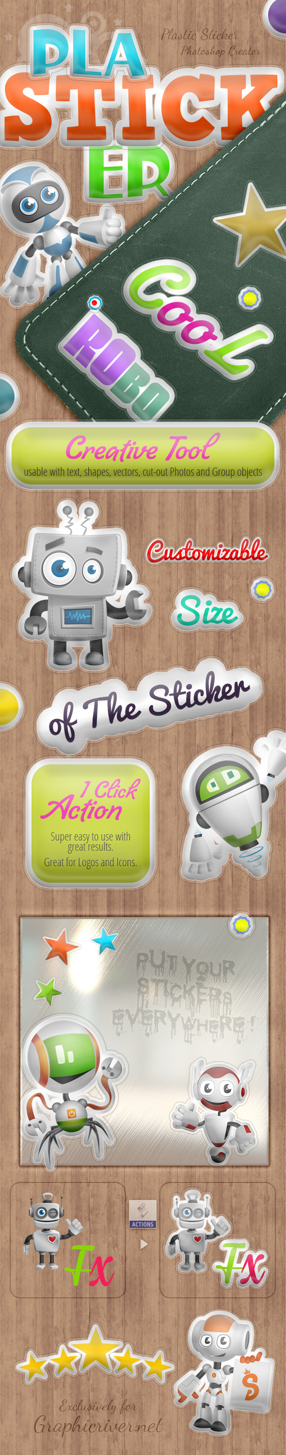 Plasticker - Photoshop Action - Actions Photoshop