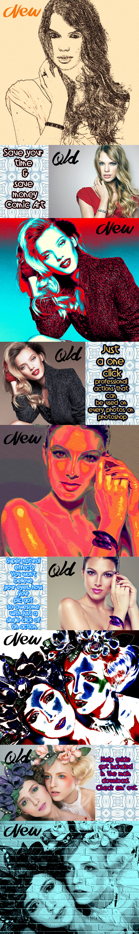 Mixt art 5in 1 - Actions Photoshop