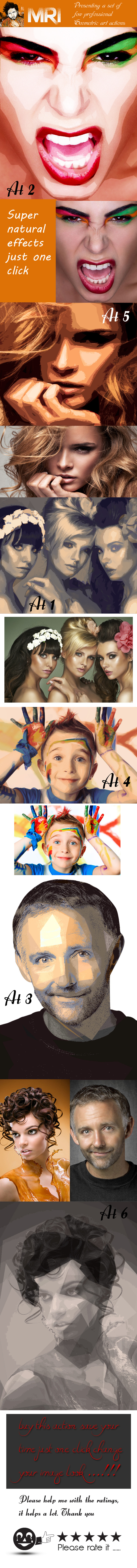 Geometric art Techni art - Actions Photoshop