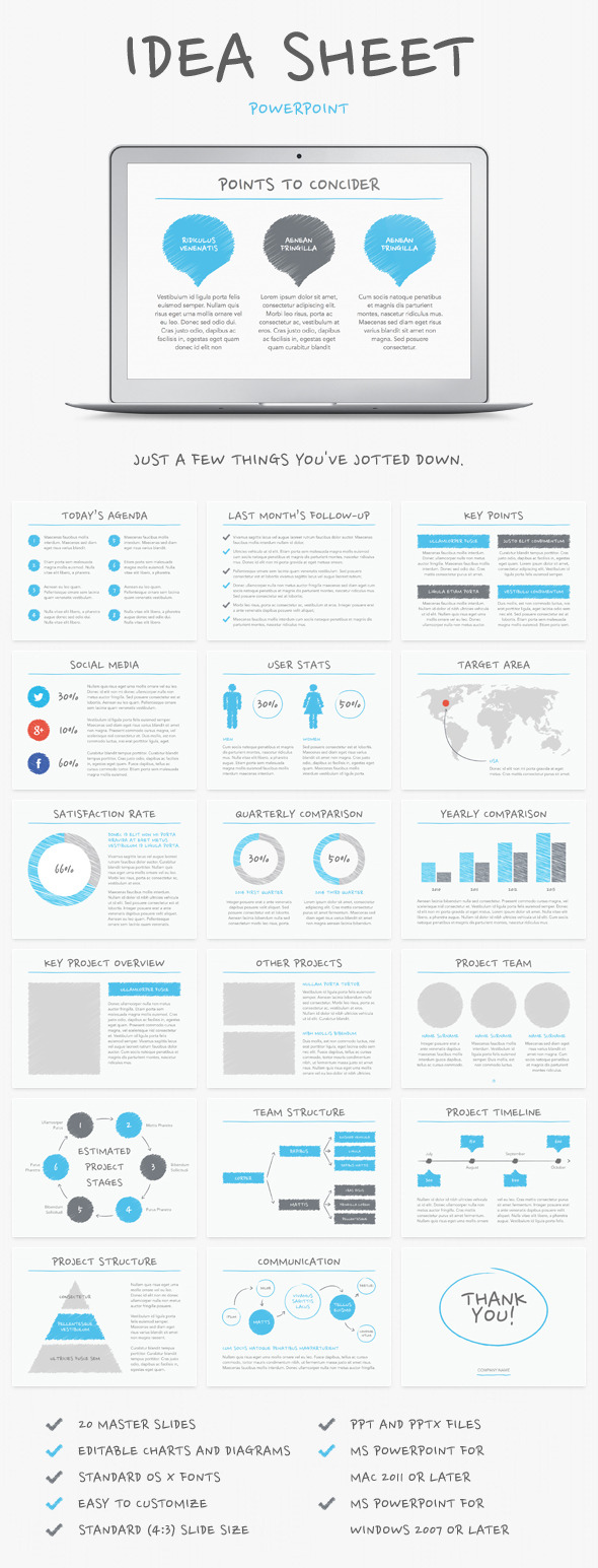 Idea Sheet PowerPoint Template