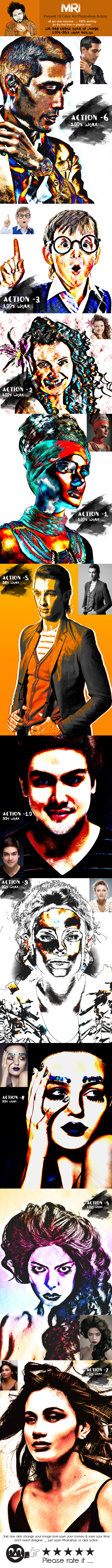 Cover Page Color Art - Actions Photoshop