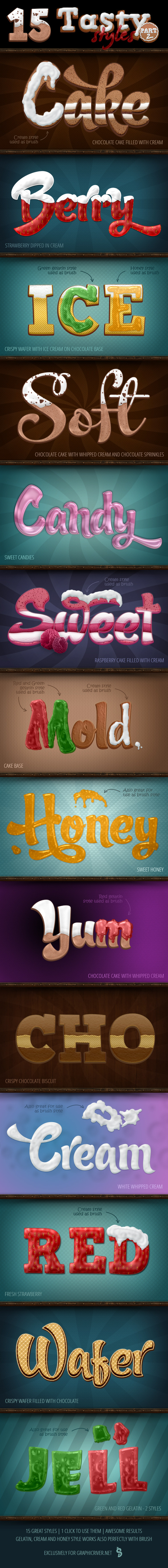 Tasty Food Styles - part 2 - Text Effects Styles