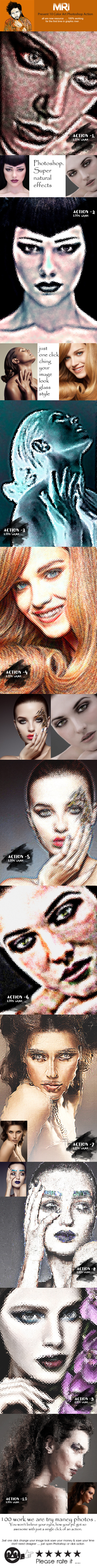 10 Glass Art Action - Actions Photoshop