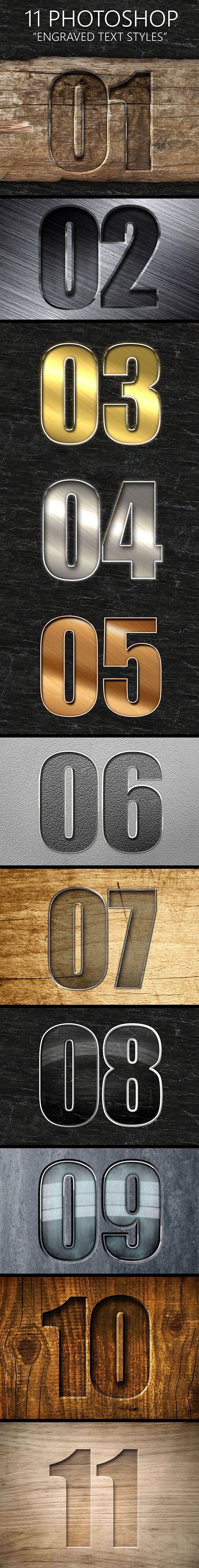 11 Engraved Text Styles - Text Effects Styles