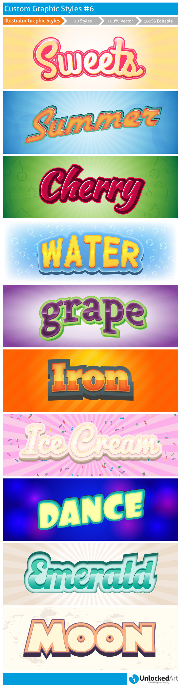 Custom Graphic Styles 6 - Styles Illustrator