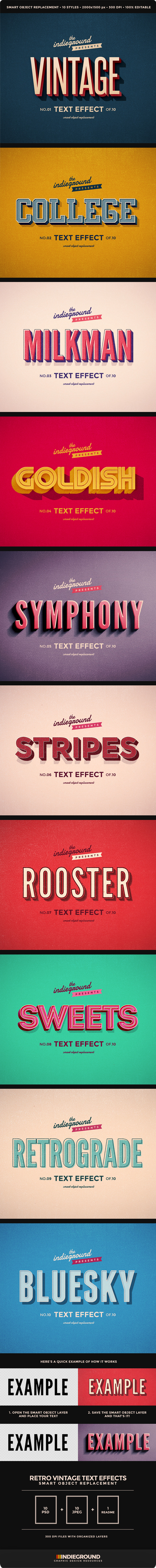 Retro Vintage Text Effects