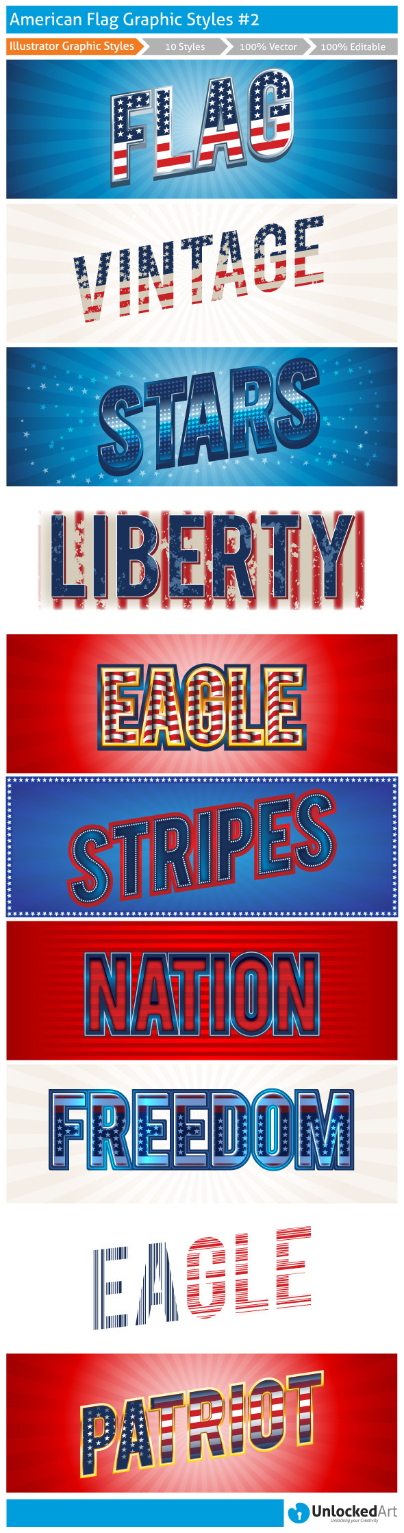 American Graphic Styles 2 - Styles Illustrator