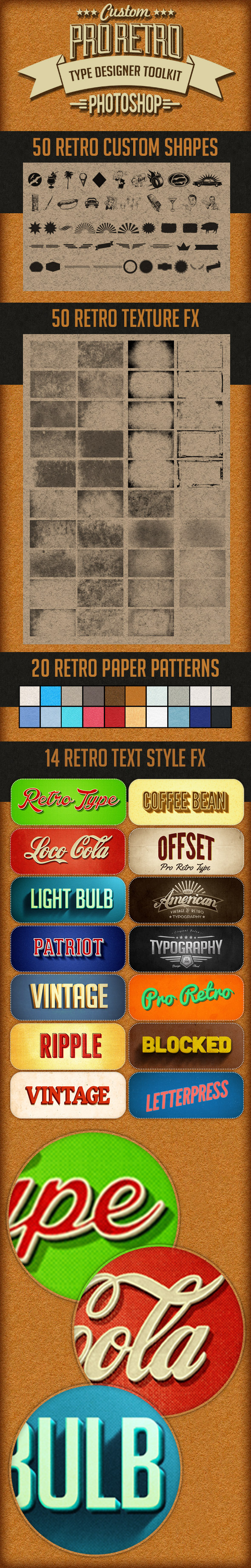 Pro Retro Text Designer Toolkit - Text Effects Styles