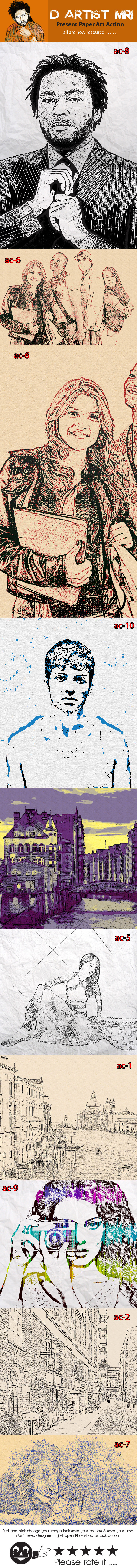 Paper Art Action - Actions Photoshop