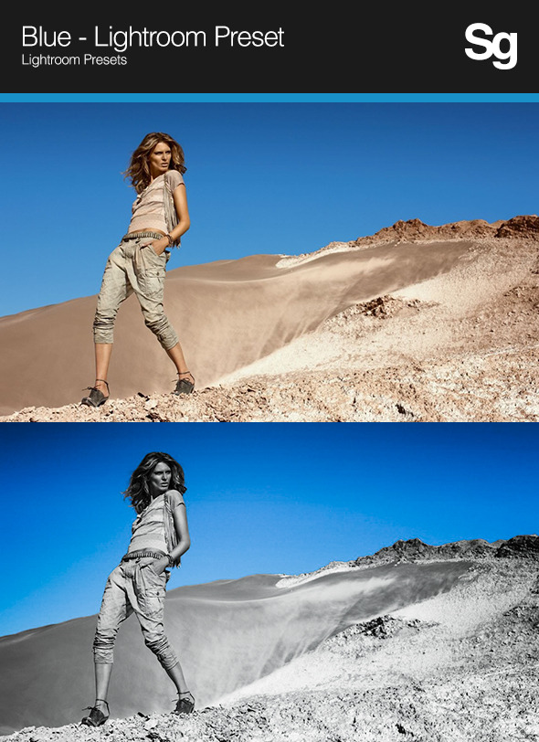 Blue - Lightroom Preset - Black and white Lightroom Presets