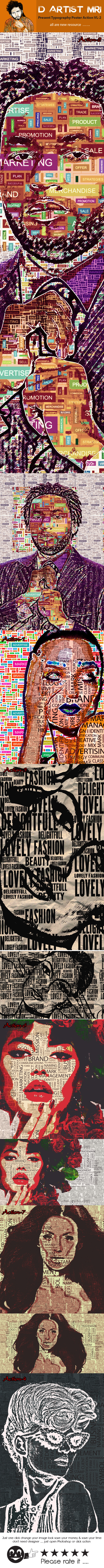 Typrography Action VL-2 - Actions Photoshop
