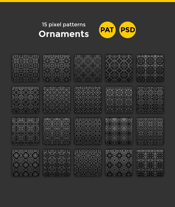 15 Ornament Patterns - Artistic Textures / Fills / Patterns
