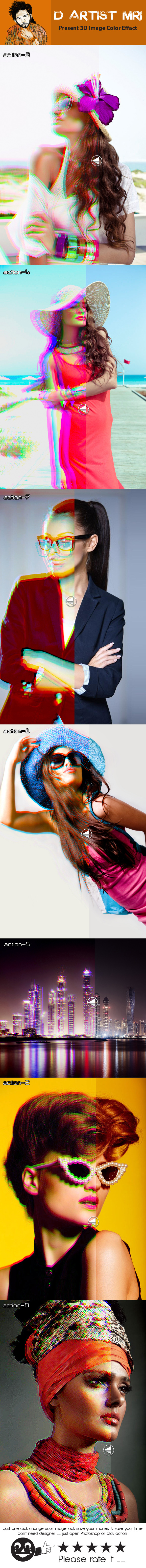 3D Image Color Effact - Actions Photoshop