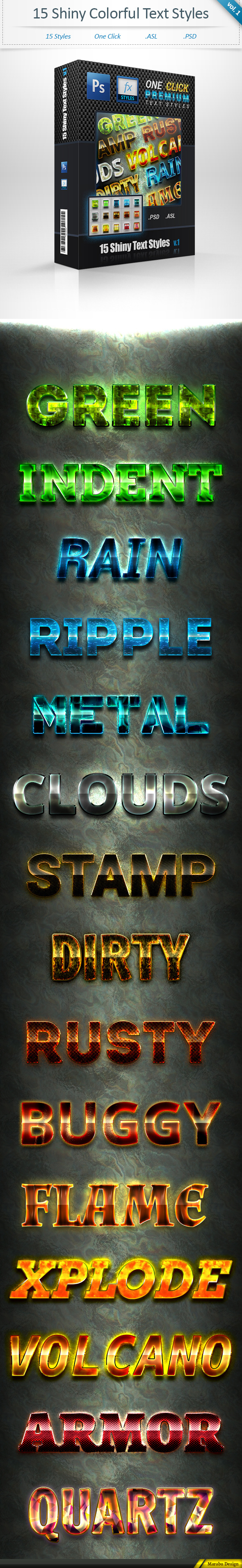 15 Shiny and Glossy Text Effects (vol 1) - Text Effects Actions
