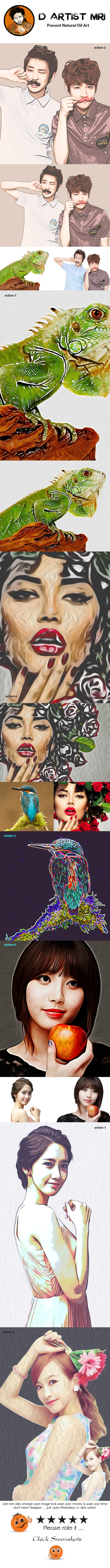 Natural Oil Art - Actions Photoshop