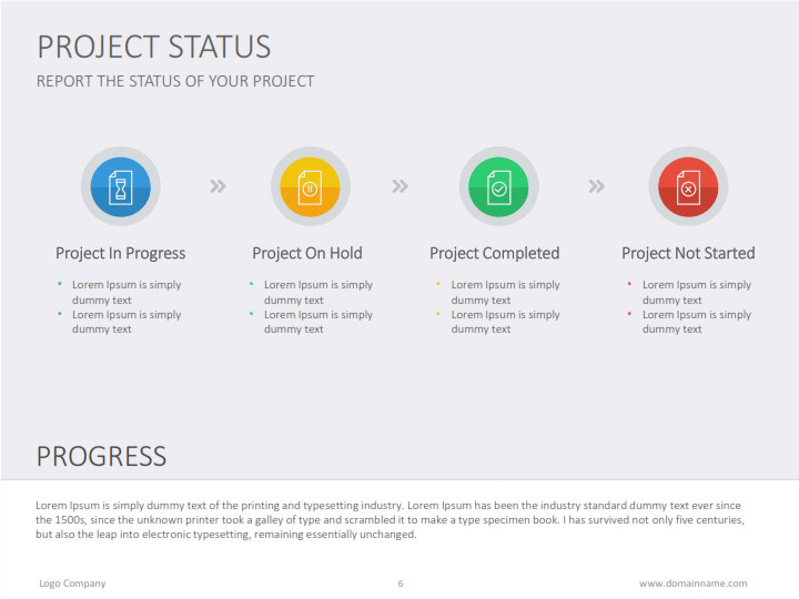 Project Status Flat by Slideshop | GraphicRiver