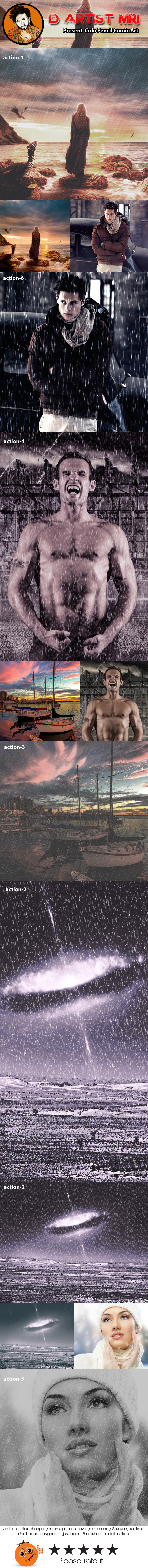Rain Photoshop Action - Actions Photoshop