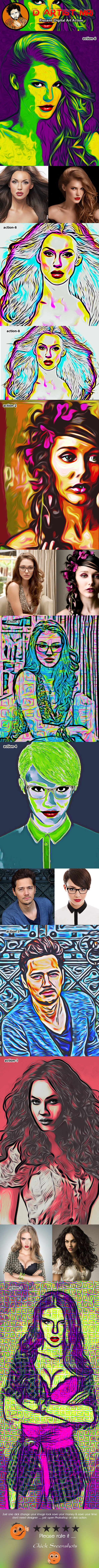 Digital Art Action - Actions Photoshop