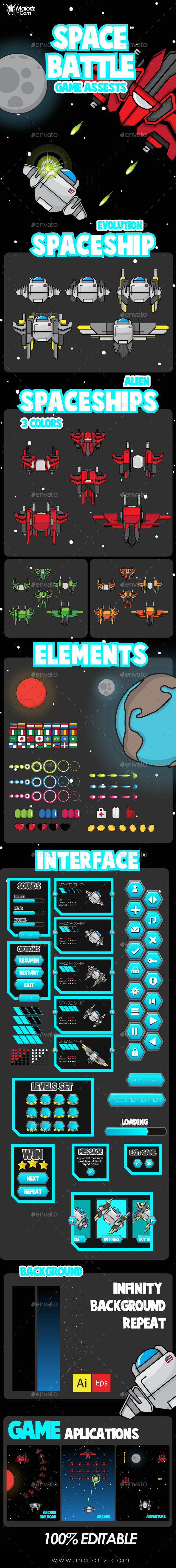 Spaceship Game Assets - Game Kits Game Assets