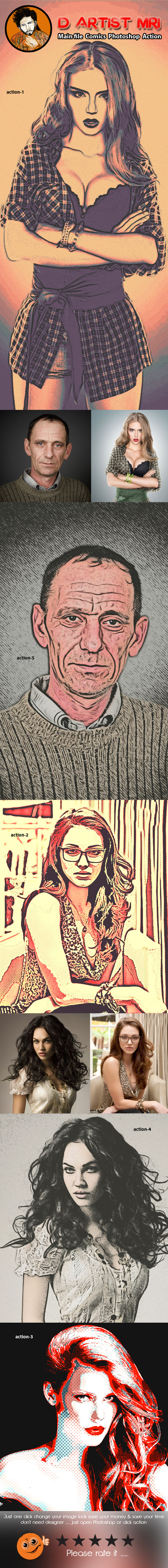 Comics Photoshop Action - Photo Effects Actions