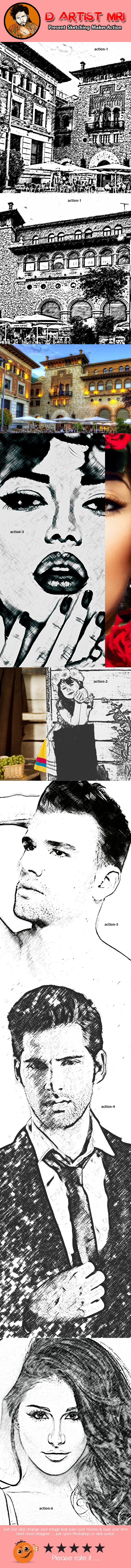 Sketching Maker Action - Actions Photoshop