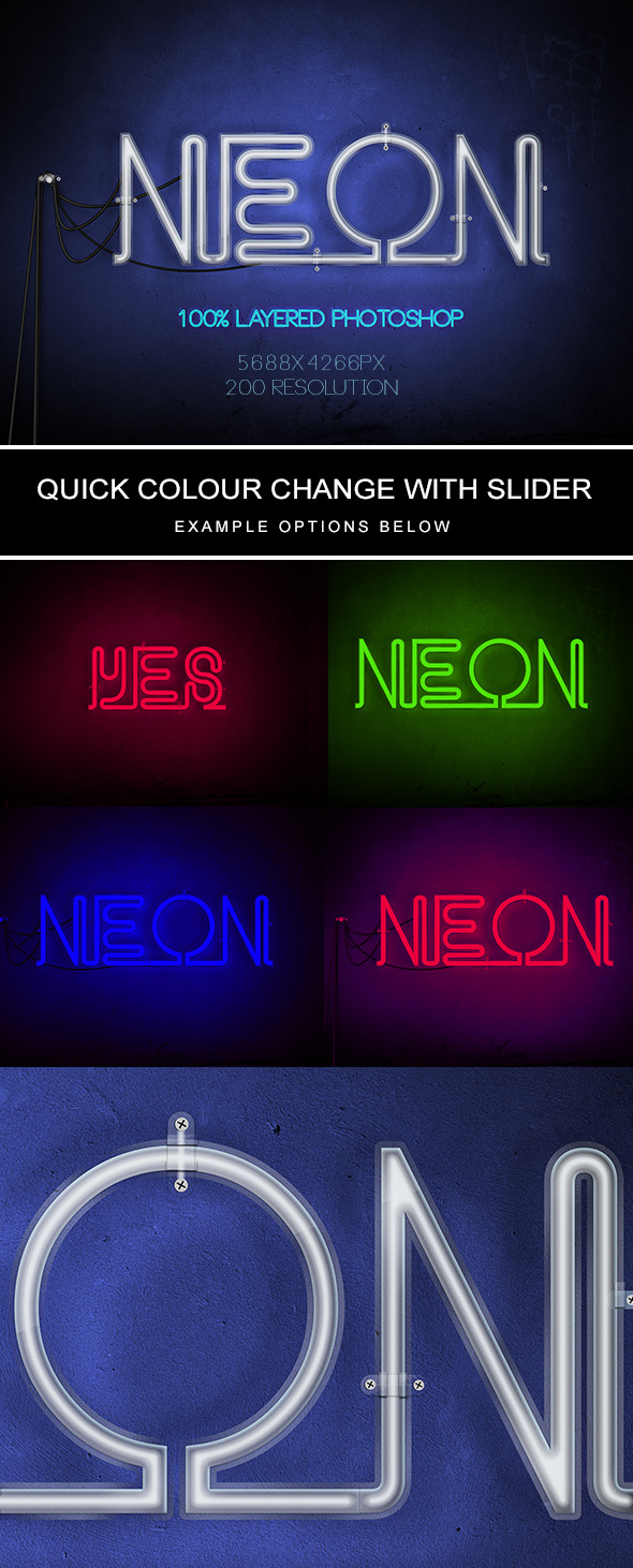Neon Text - Photoshop Add-ons