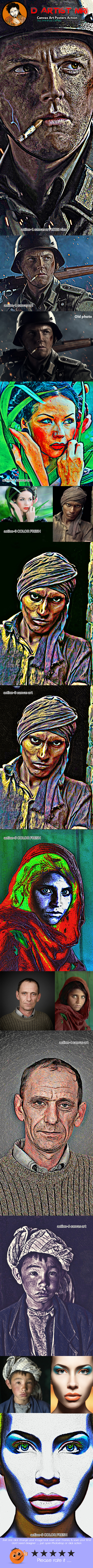 Canvas Art Posters Action - Actions Photoshop