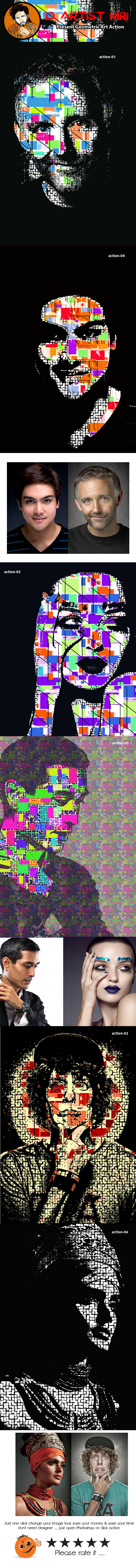 Geometric Art Action - Actions Photoshop