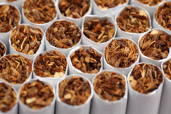 Cigarettes macro - Stock Photo - Images
