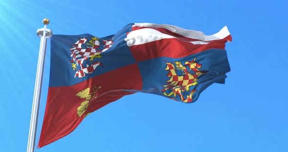 South Moravian Region Flag, Czech Republic alt