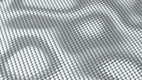 White Waving Spheres Loop